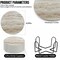 Ceramic Coasters Set of 6, Marble-Textured Design with Holder - Absorbent Cork-Backed Coasters for Cups, Bar & Coffee Table Decor Accessories (Khaki Marble, 6 Pack)
